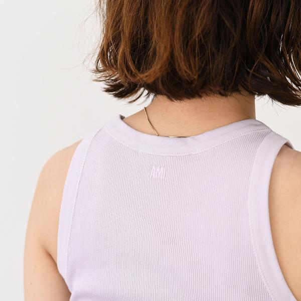 AMI PARIS Ami de Coeur コットンリブ タンクトップ