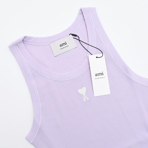 AMI PARIS Ami de Coeur cotton rib tank top 