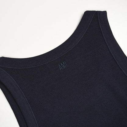 AMI PARIS Ami de Coeur コットンリブ タンクトップ