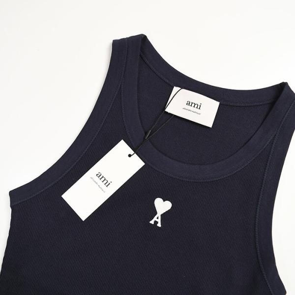 AMI PARIS Ami de Coeur コットンリブ タンクトップ