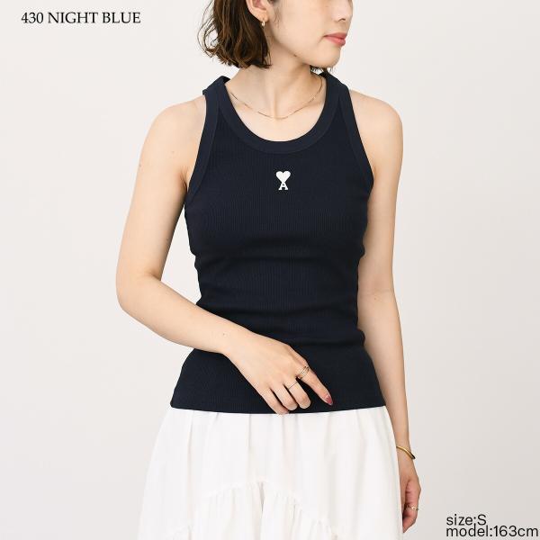 AMI PARIS Ami de Coeur コットンリブ タンクトップ