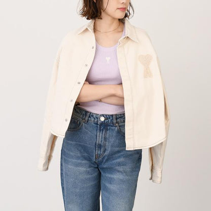 AMI PARIS Ami de Coeur コットンリブ タンクトップ