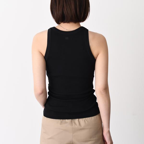 AMI PARIS Ami De Coeur コットンリブ タンクトップ