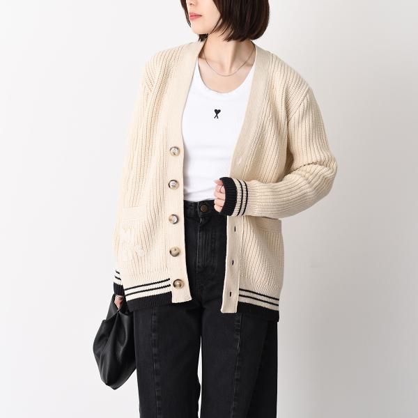 AMI PARIS Ami De Coeur コットンリブ タンクトップ