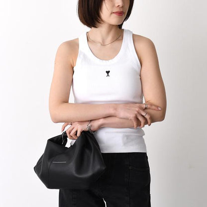 AMI PARIS Ami De Coeur コットンリブ タンクトップ