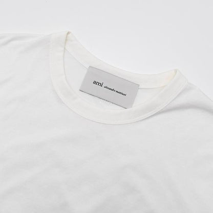 AMI PARIS Ami De Coeur シルケット加工ジャージー ショートスリーブ Tシャツ