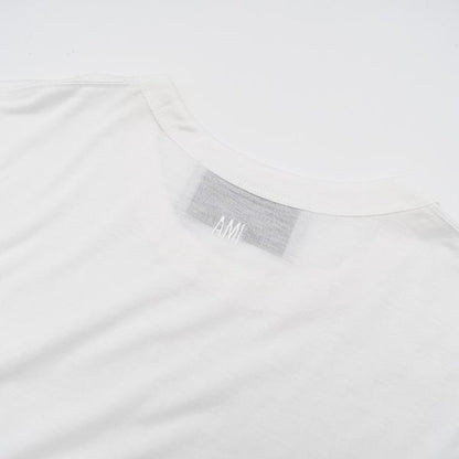 AMI PARIS Ami De Coeur シルケット加工ジャージー ショートスリーブ Tシャツ