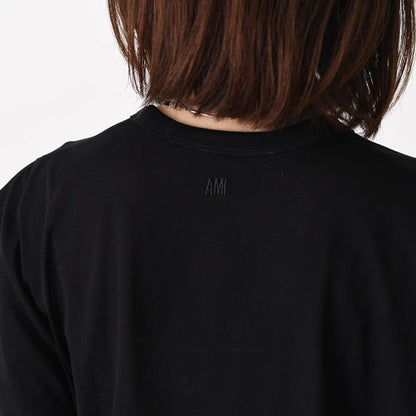 AMI PARIS Ami De Coeur シルケット加工ジャージー ショートスリーブ Tシャツ