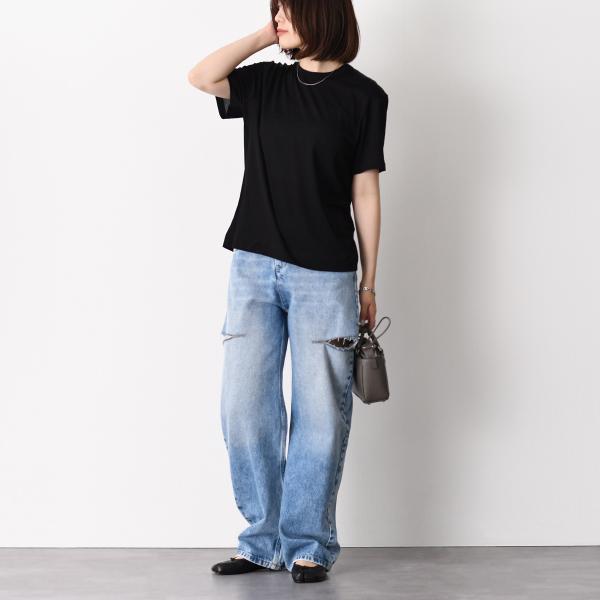 AMI PARIS Ami De Coeur シルケット加工ジャージー ショートスリーブ Tシャツ