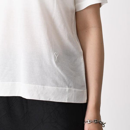 AMI PARIS Ami De Coeur シルケット加工ジャージー ショートスリーブ Tシャツ