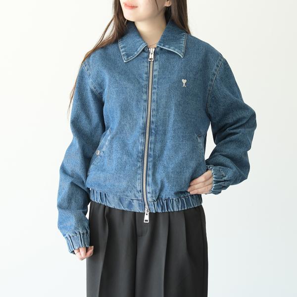 AMI PARIS AMI DE COEUR デニム ジップジャケット
