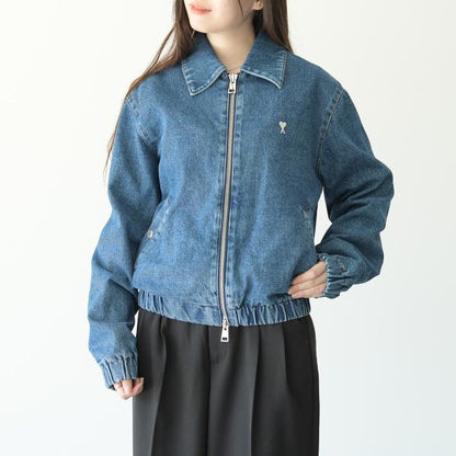 AMI PARIS AMI DE COEUR デニム ジップジャケット