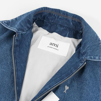 AMI PARIS AMI DE COEUR デニム ジップジャケット