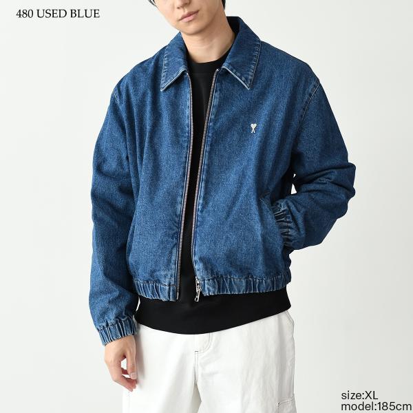 AMI PARIS AMI DE COEUR デニム ジップジャケット