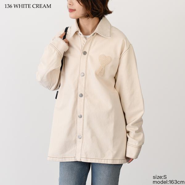 AMI PARIS AMI DE COEUR アミパリス Ami de Coeur カラーコットンツイル オーバーシャツ