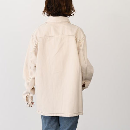 AMI PARIS AMI DE COEUR アミパリス Ami de Coeur カラーコットンツイル オーバーシャツ