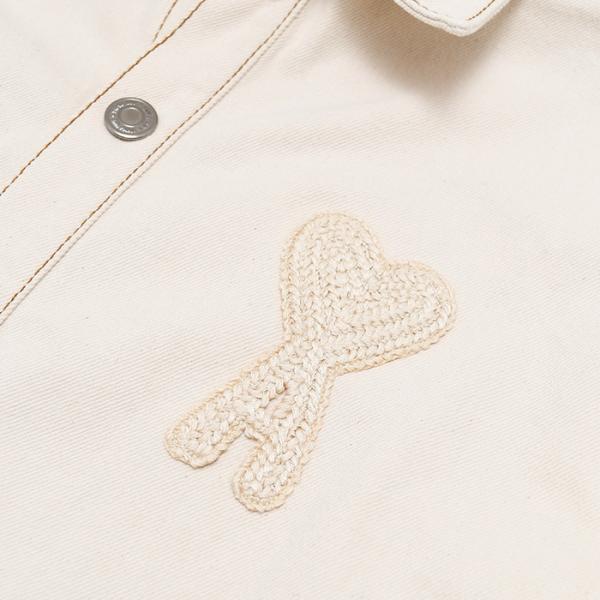 AMI PARIS AMI DE COEUR アミパリス Ami de Coeur カラーコットンツイル オーバーシャツ