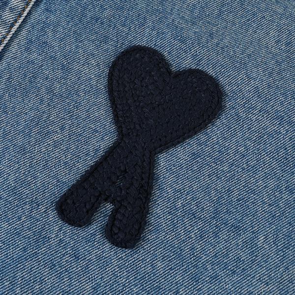 AMI PARIS AMI DE COEUR アミパリス Ami de Coeur ウォッシュドデニム オーバーシャツ