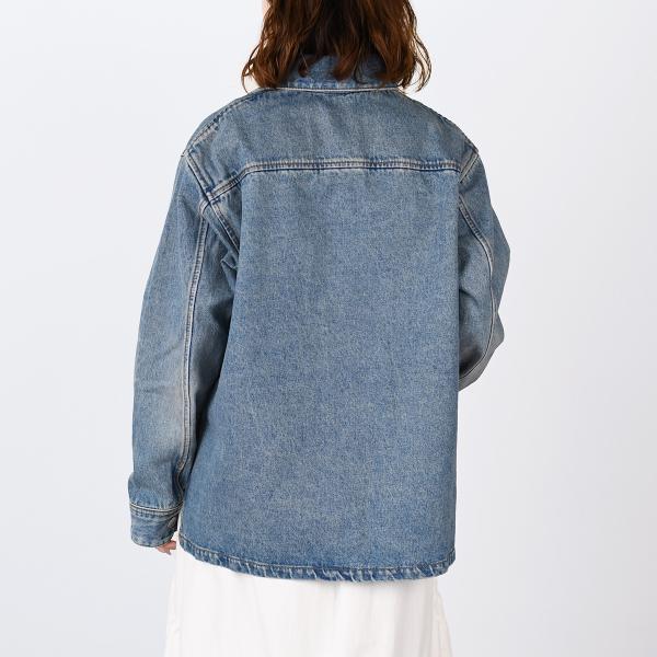 AMI PARIS AMI DE COEUR アミパリス Ami de Coeur ウォッシュドデニム オーバーシャツ