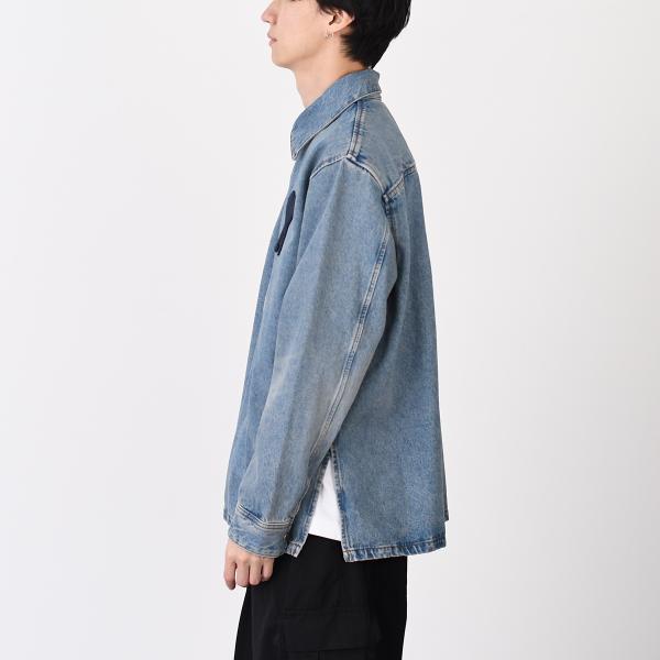 AMI PARIS AMI DE COEUR アミパリス Ami de Coeur ウォッシュドデニム オーバーシャツ