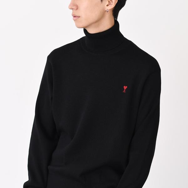 AMI PARIS AMI DE COEUR アミパリス Ami De Coeur タートルネック メリノウールニット セーター