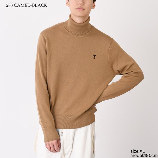 AMI PARIS AMI DE COEUR アミパリス Ami De Coeur タートルネック メリノウールニット セーター