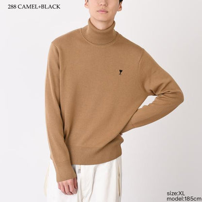 AMI PARIS AMI DE COEUR アミパリス Ami De Coeur タートルネック メリノウールニット セーター