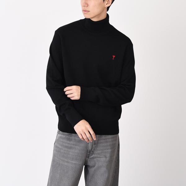 AMI PARIS AMI DE COEUR アミパリス Ami De Coeur タートルネック メリノウールニット セーター