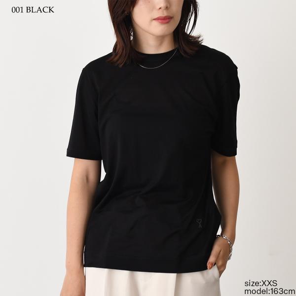 AMI PARIS Ami De Coeur シルケット加工ジャージー ショートスリーブ Tシャツ