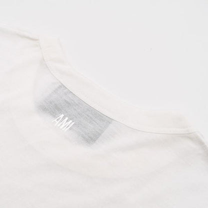AMI PARIS Ami De Coeur シルケット加工ジャージー ショートスリーブ Tシャツ