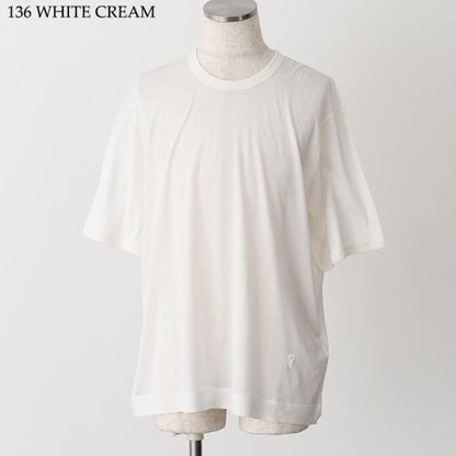AMI PARIS Ami De Coeur シルケット加工ジャージー ショートスリーブ Tシャツ