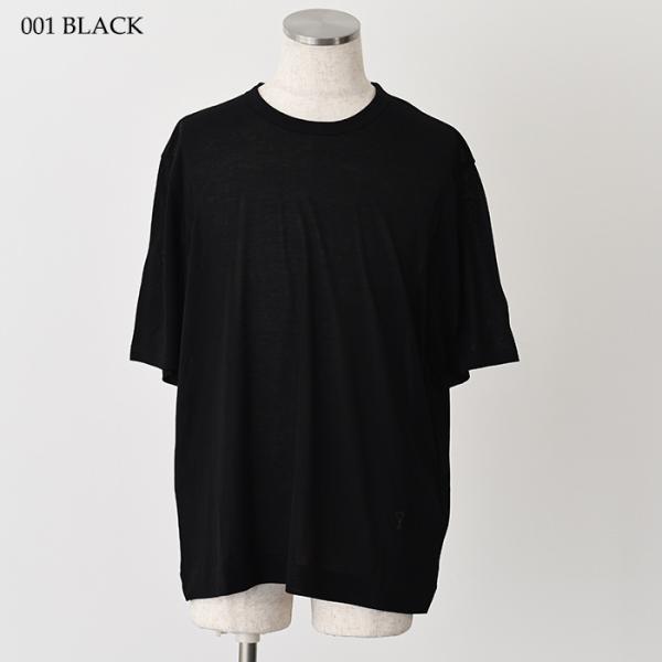 AMI PARIS Ami De Coeur シルケット加工ジャージー ショートスリーブ Tシャツ