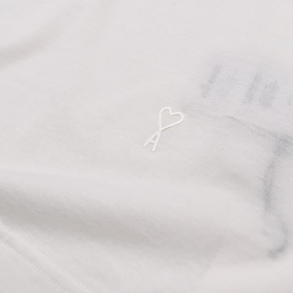 AMI PARIS Ami De Coeur シルケット加工ジャージー ショートスリーブ Tシャツ