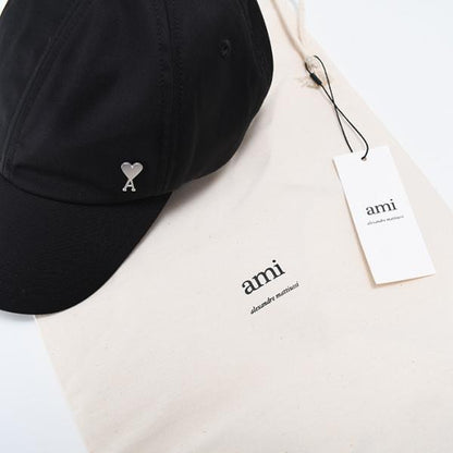 AMI PARIS Ami de Coeur ナイロン＆コットン テクニカルツイル スタッド キャップ