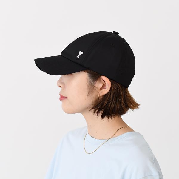 AMI PARIS Ami de Coeur ナイロン＆コットン テクニカルツイル スタッド キャップ
