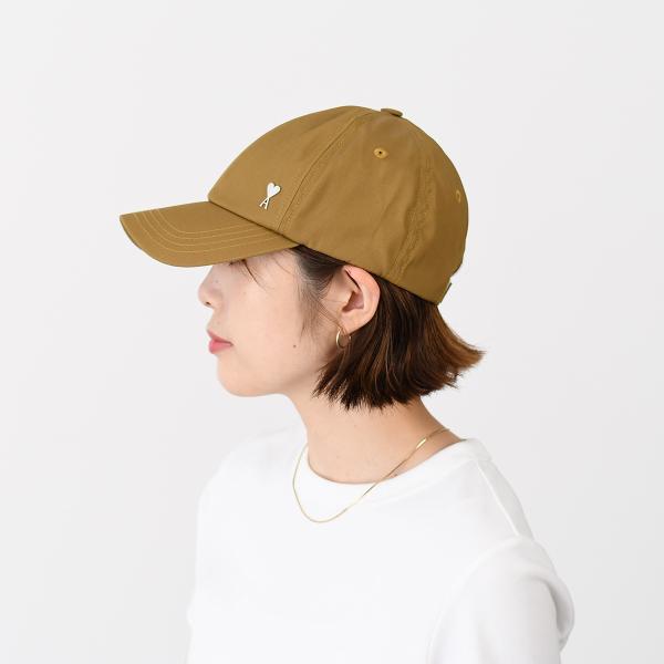 AMI PARIS Ami de Coeur ナイロン＆コットン テクニカルツイル スタッド キャップ