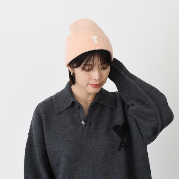AMI PARIS AMI DE COEUR CLOUDY 비니 캡 
