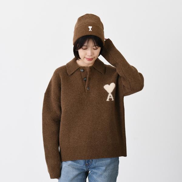 AMI PARIS AMI DE COEUR CLOUDY 비니 캡 