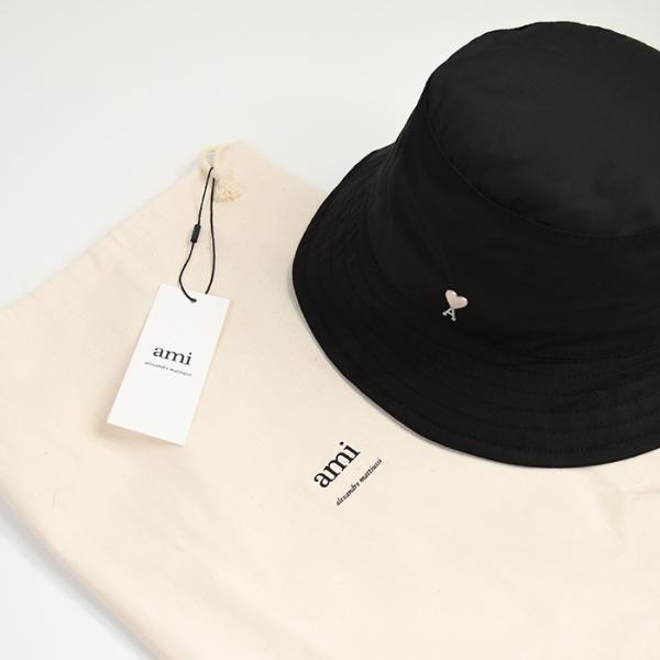 AMI PARIS AMI DE COEUR アミパリス Ami de Coeur スタッド ナイロン バケットハット