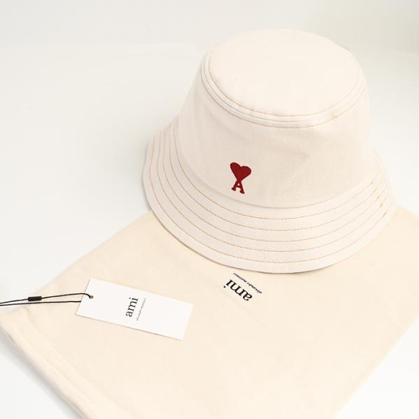 AMI PARIS AMI DE COEUR アミパリス Ami de Coeur エンブロイダリー ウォッシュドデニム バケットハット