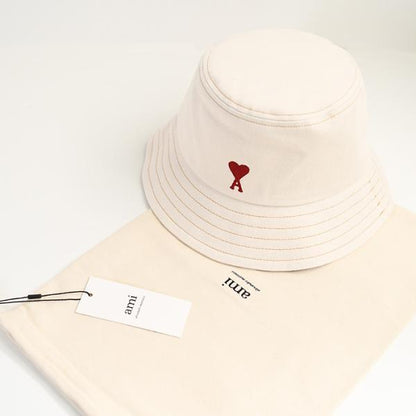 AMI PARIS AMI DE COEUR アミパリス Ami de Coeur エンブロイダリー ウォッシュドデニム バケットハット
