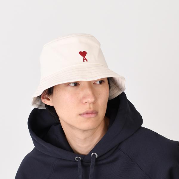 AMI PARIS AMI DE COEUR アミパリス Ami de Coeur エンブロイダリー ウォッシュドデニム バケットハット
