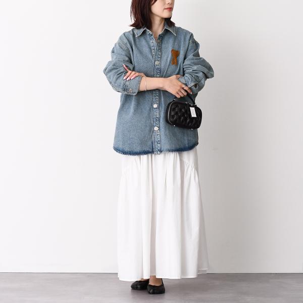 AMI PARIS Ami De Coeur ウォッシュドデニム オーバーシャツ