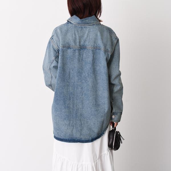 AMI PARIS Ami De Coeur ウォッシュドデニム オーバーシャツ
