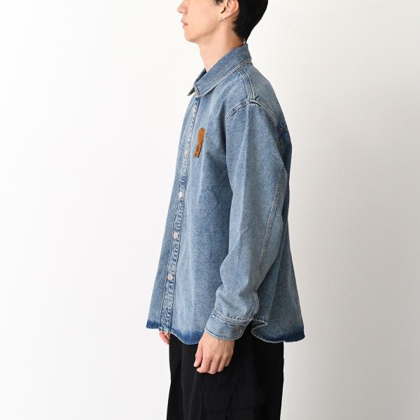 AMI PARIS Ami De Coeur ウォッシュドデニム オーバーシャツ