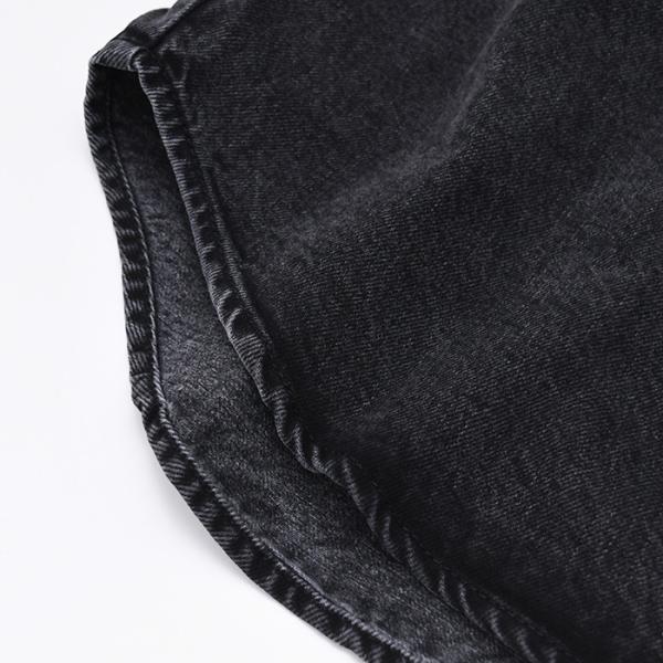AMI PARIS Ami De Coeur ユーズドブラックドデニム オーバーシャツ