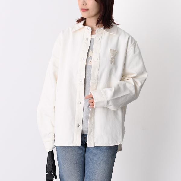 AMI PARIS Ami De Coeur カラーコットンツイル オーバーシャツ