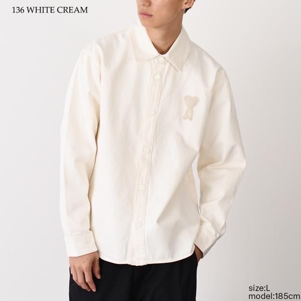 AMI PARIS Ami De Coeur カラーコットンツイル オーバーシャツ