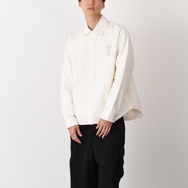 AMI PARIS Ami De Coeur カラーコットンツイル オーバーシャツ