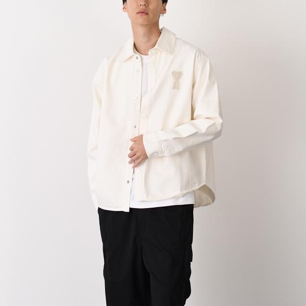 AMI PARIS Ami De Coeur カラーコットンツイル オーバーシャツ